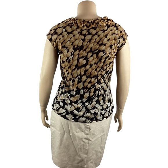 Dana Buchman Abstract Print Cap Top Size L Multicolor - Picture 5 of 7